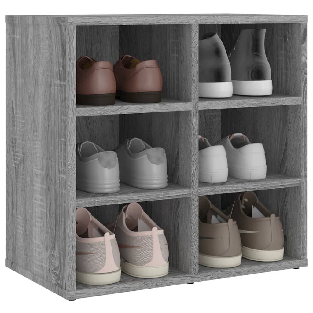 vidaXL Schuhregal Grau Sonoma 52,5x30x50 cm