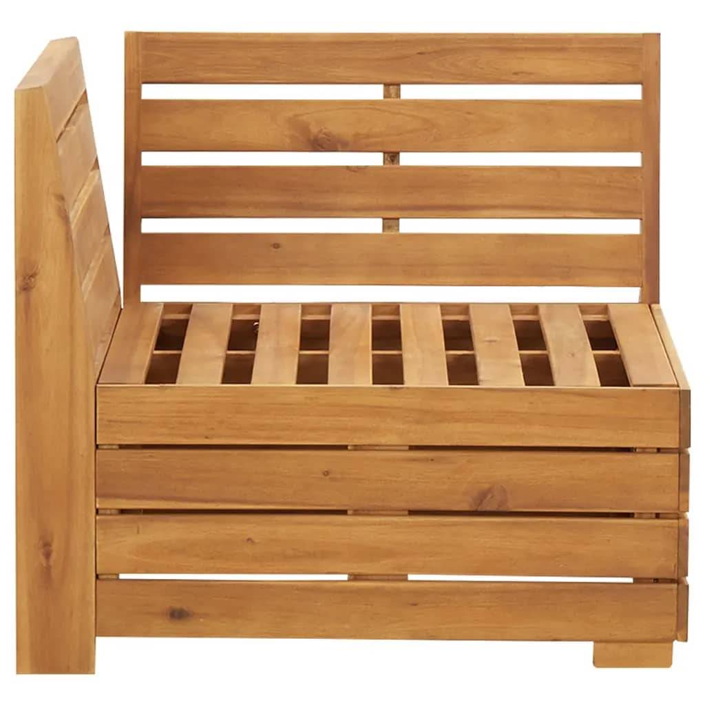 vidaXL 2-tlg. Garten-Lounge-Set mit Kissen Massivholz Akazie