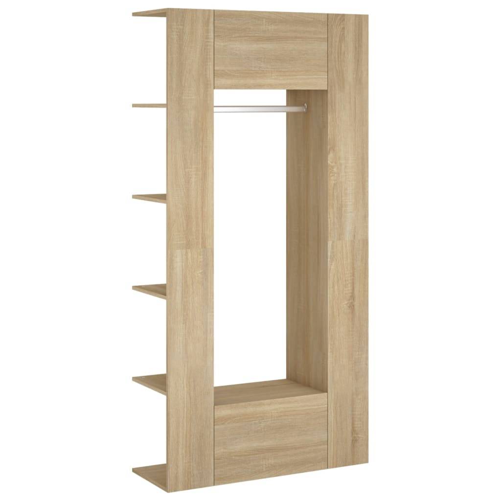 vidaXL Flurschränke 2 Stk. Räuchereiche Holzwerkstoff