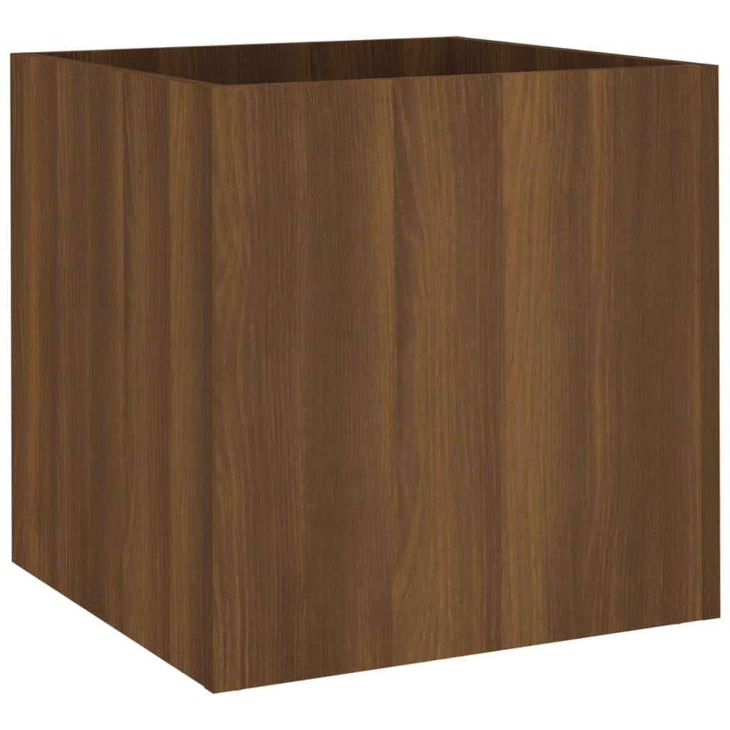 vidaXL Pflanzgefäß Braun Eichen-Optik 40x40x40 cm Holzwerkstoff