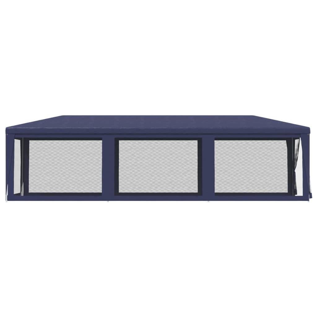 vidaXL Partyzelt mit 8 Mesh-Seitenwänden Blau 3x9 m HDPE