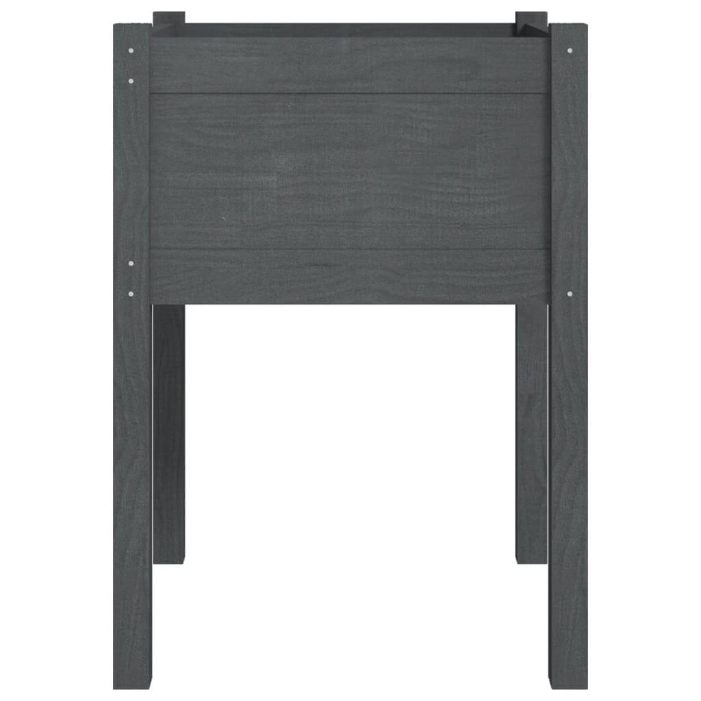 vidaXL Pflanzkübel Grau 50x50x70 cm Massivholz Kiefer