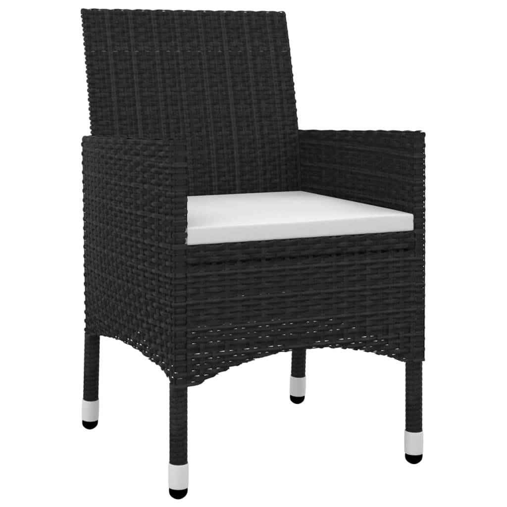 vidaXL 9-tlg. Garten-Essgruppe mit Auflagen Poly Rattan und Glas