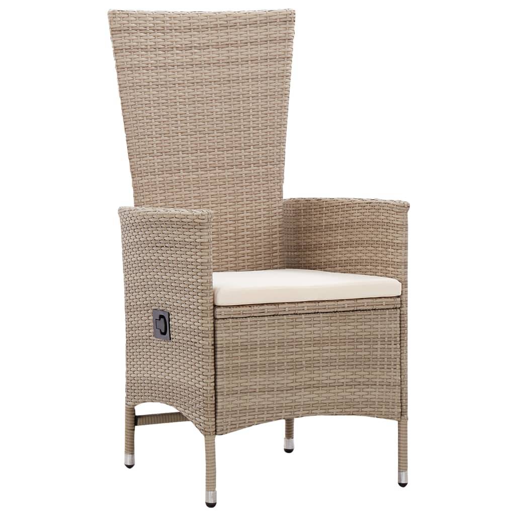 vidaXL 3-tlg. Garten-Essgruppe Beige