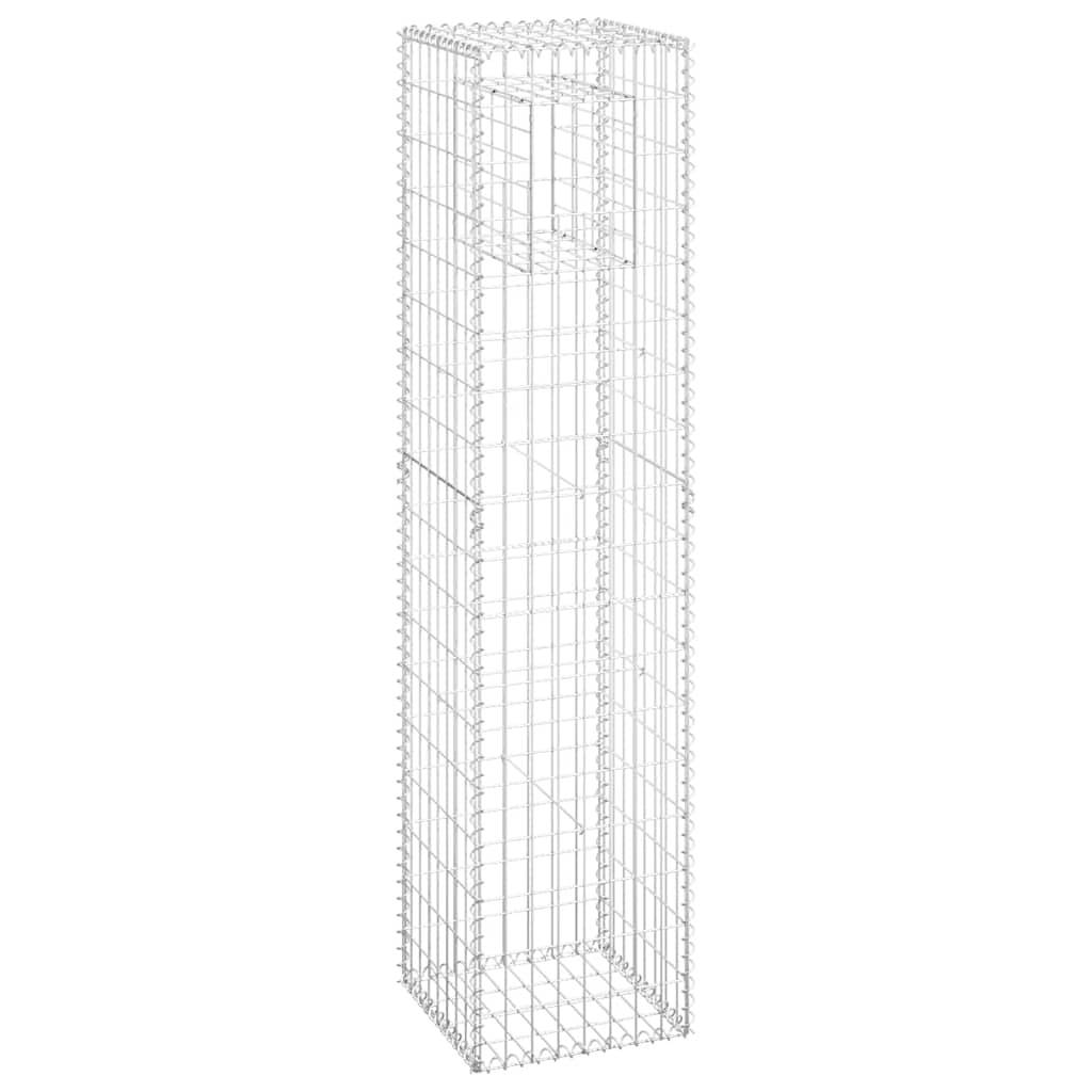 vidaXL Gabionensäulen 2 Stk. 40x40x180 cm Eisen