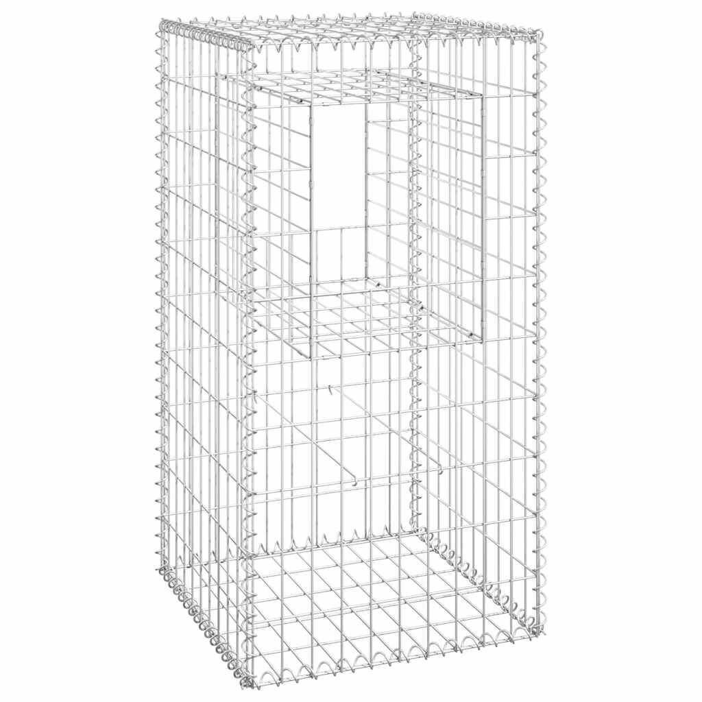 vidaXL Gabionensäulen 2 Stk. 50x50x100 cm Eisen
