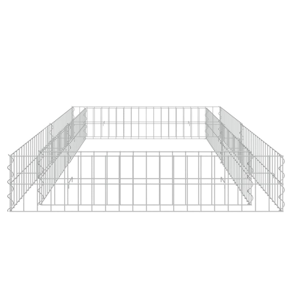 vidaXL Gabionen-Hochbeet Verzinkter Stahl 200x100x20 cm
