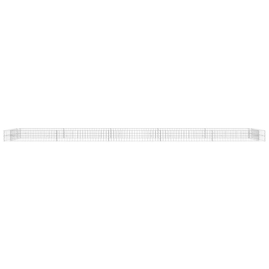 vidaXL Gabionen-Hochbeet Verzinkter Stahl 500x100x20 cm