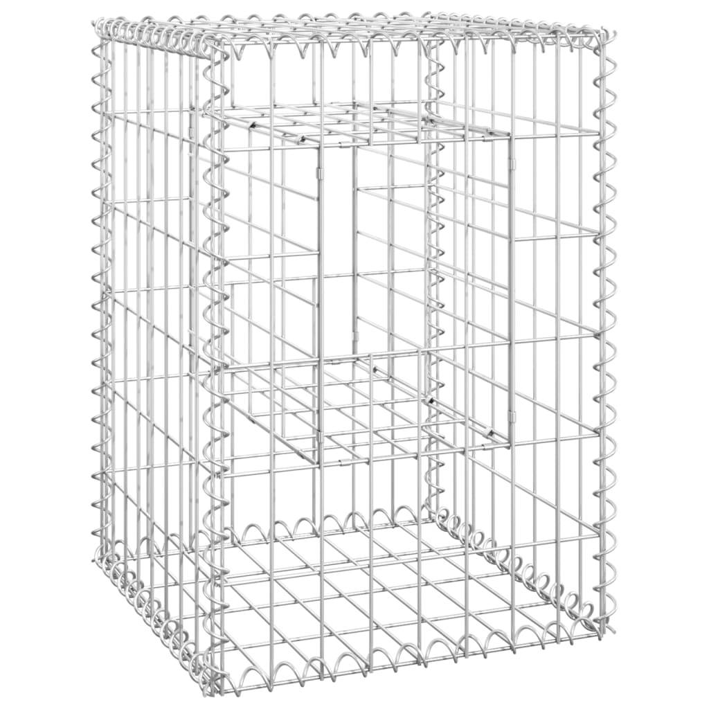 vidaXL Gabionensäulen 2 Stk. 40x40x60 cm Eisen