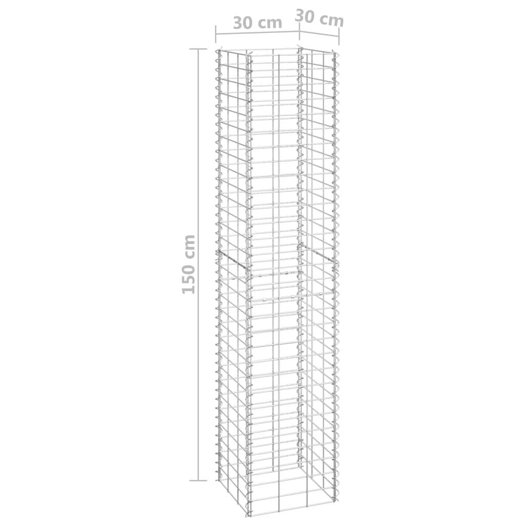 vidaXL Gabionen-Hochbeete 3 Stk. 30x30x150 cm Eisen