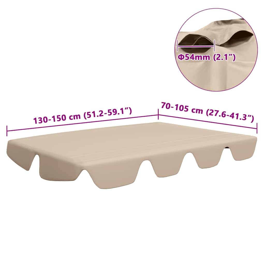 vidaXL Ersatzdach für Hollywoodschaukel Beige 150/130x105/70 cm