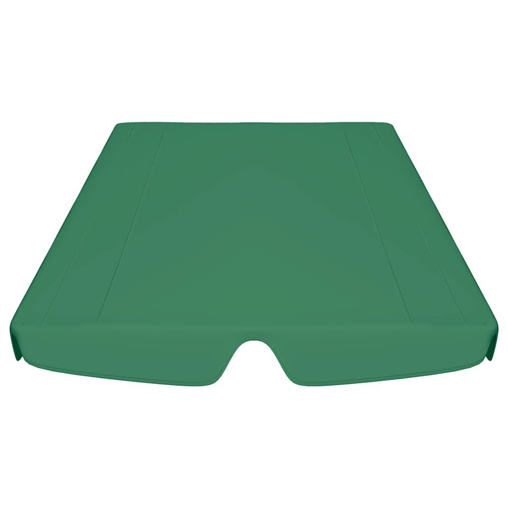 vidaXL Ersatzdach für Hollywoodschaukel Grün 188/168x145/110 cm