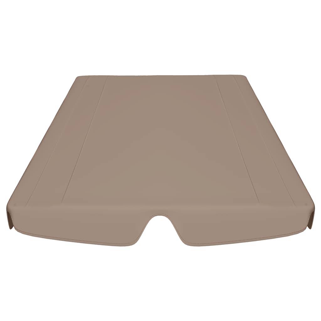 vidaXL Ersatzdach für Hollywoodschaukel Taupe 150/130x105/70 cm
