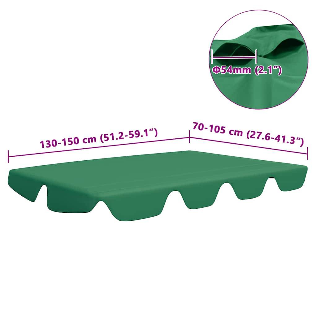 vidaXL Ersatzdach für Hollywoodschaukel Grün 150/130x105/70 cm