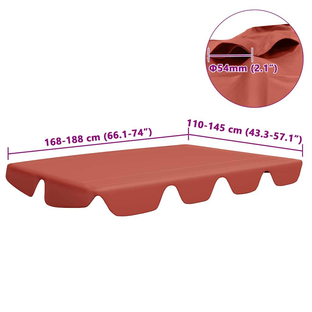 vidaXL Ersatzdach für Hollywoodschaukel Terracotta 188/168x145/110 cm