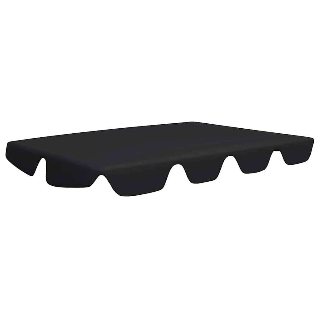 vidaXL Ersatzdach für Hollywoodschaukel Schwarz 188/168x145/110 cm