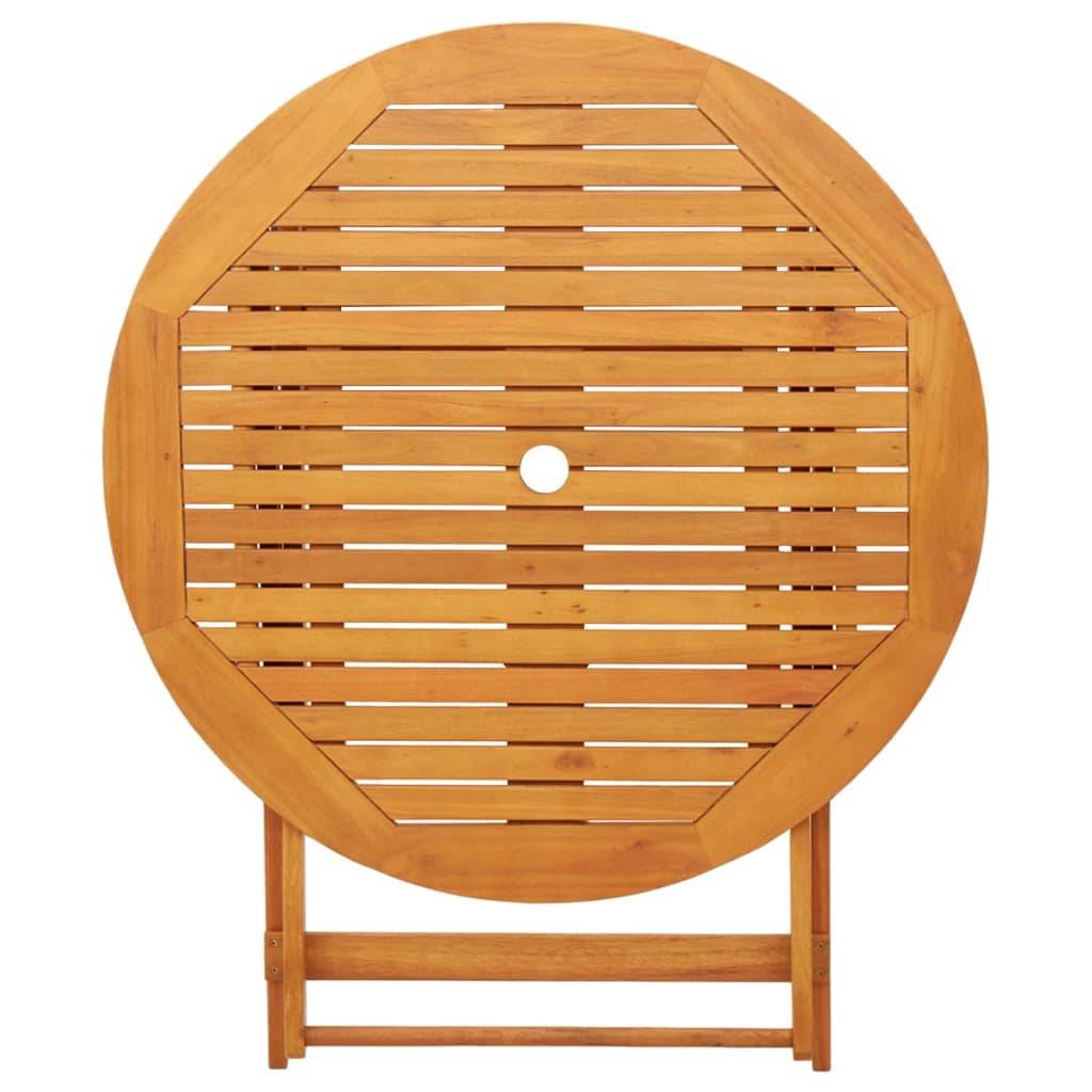 vidaXL Klappbarer Gartentisch Ø90x75 cm Massivholz Eukalyptus