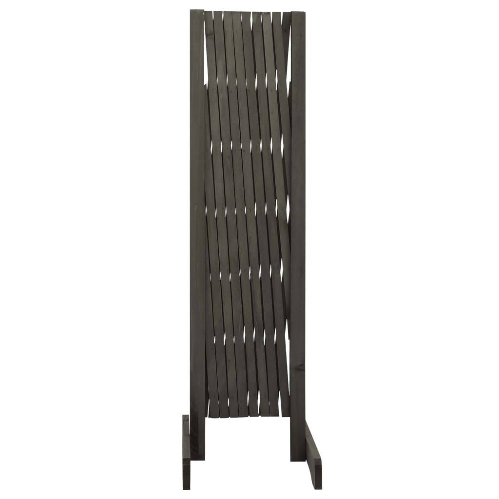 vidaXL Garten-Rankzaun Grau 180x100 cm Massivholz Tanne