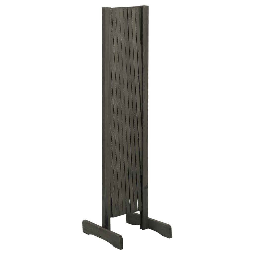vidaXL Garten-Rankzaun Grau 180x100 cm Massivholz Tanne