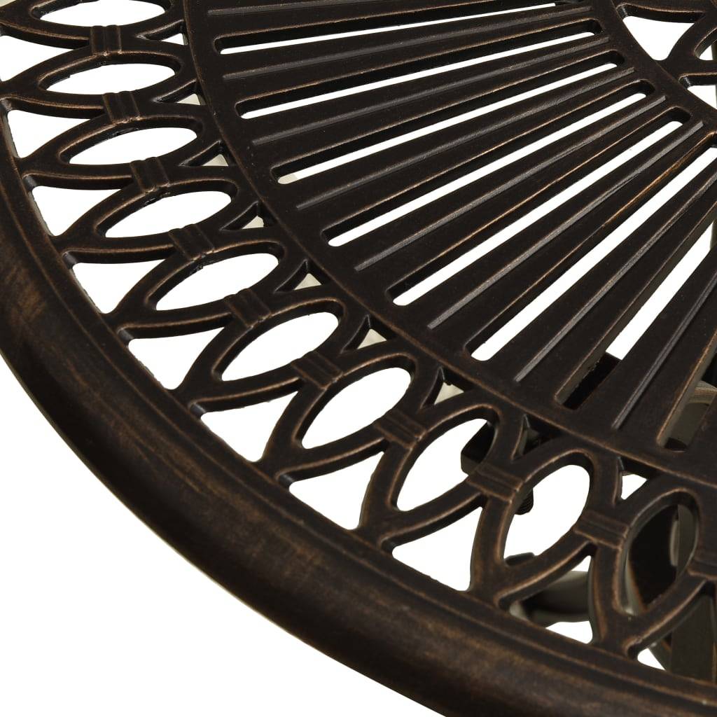 vidaXL Gartentisch Bronzen 62x62x65 cm Aluminiumguss