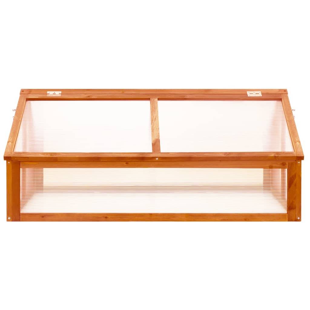 vidaXL Gewächshaus Braun 114x80x50 cm Tannenholz