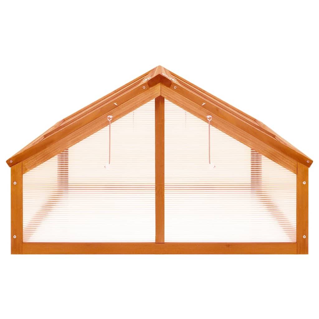 vidaXL Gewächshaus Braun 114x80x50 cm Tannenholz