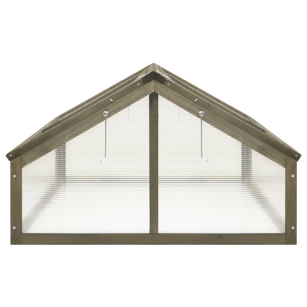 vidaXL Gewächshaus Grau 114x80x50 cm Tannenholz