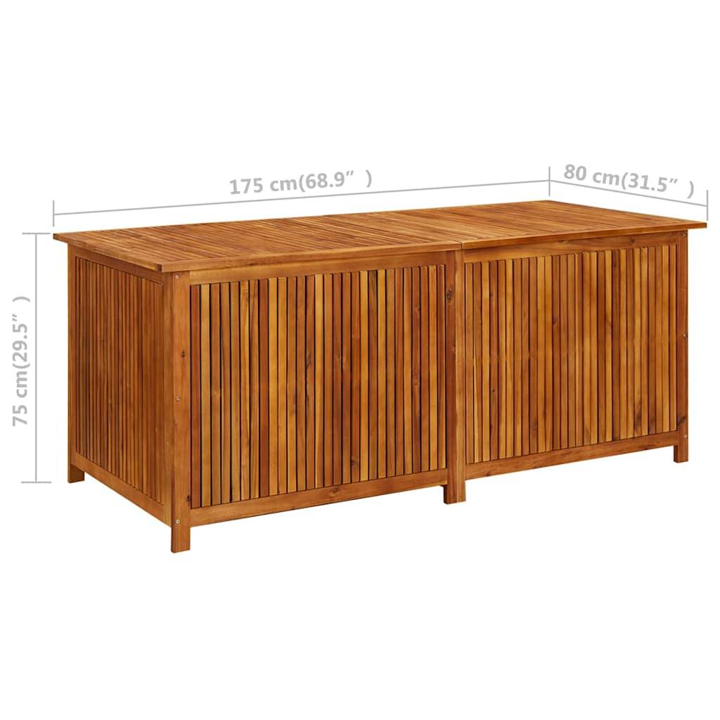 vidaXL Garten-Aufbewahrungsbox 175x80x75 cm Massivholz Akazie