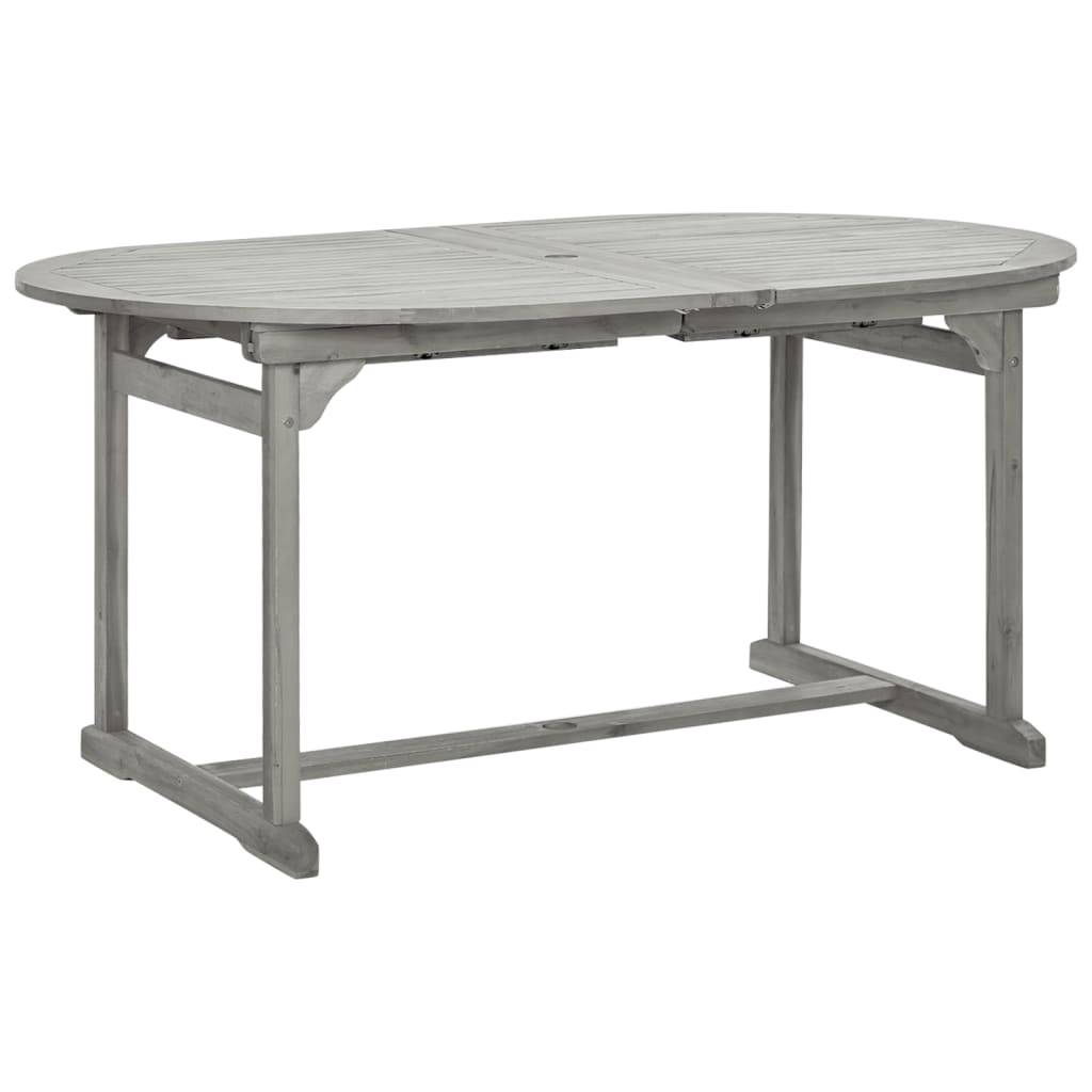 vidaXL Garten-Esstisch (160-240)x100x75 cm Massivholz Akazie