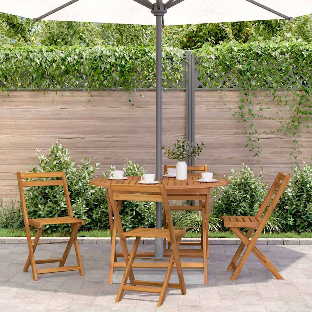vidaXL Klappbarer Gartentisch 110 cm Massivholz Akazie