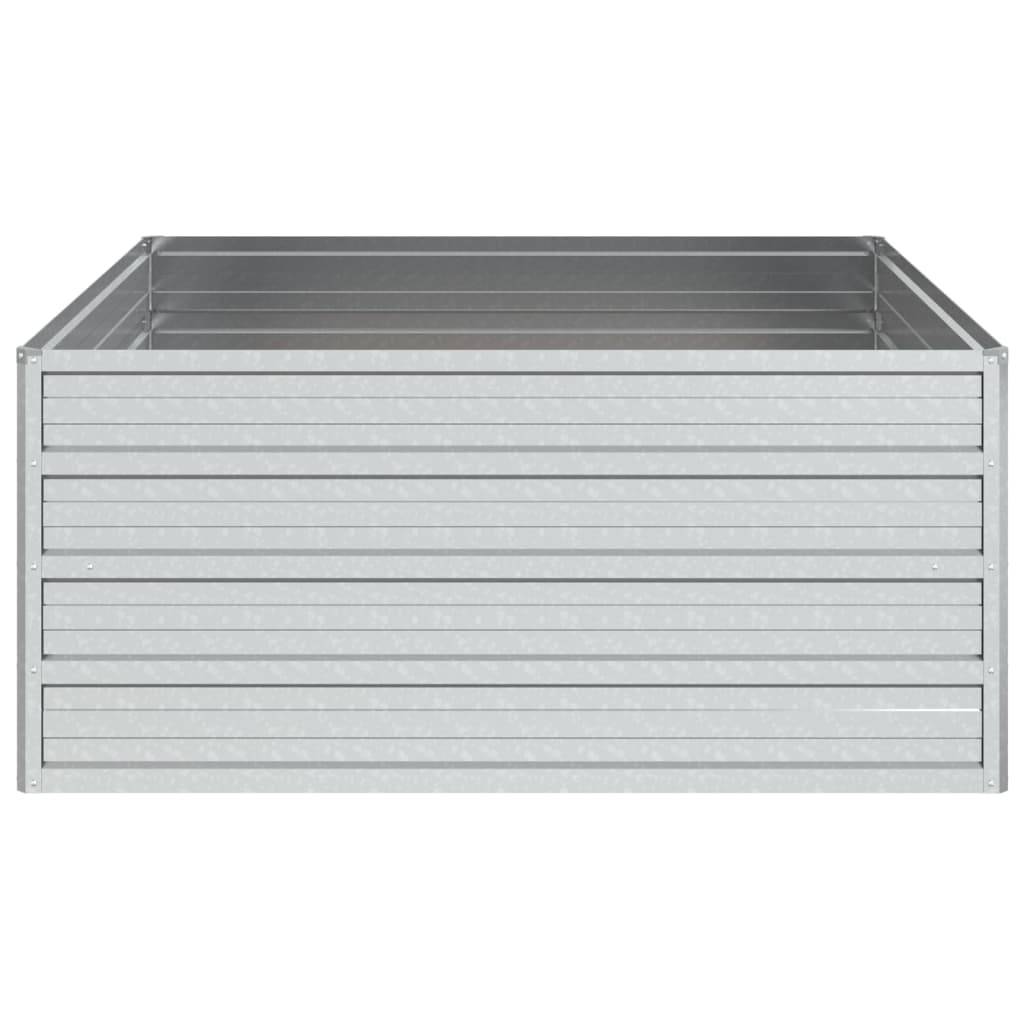 vidaXL Garten-Hochbeet 100x100x45 cm Verzinkter Stahl Silber