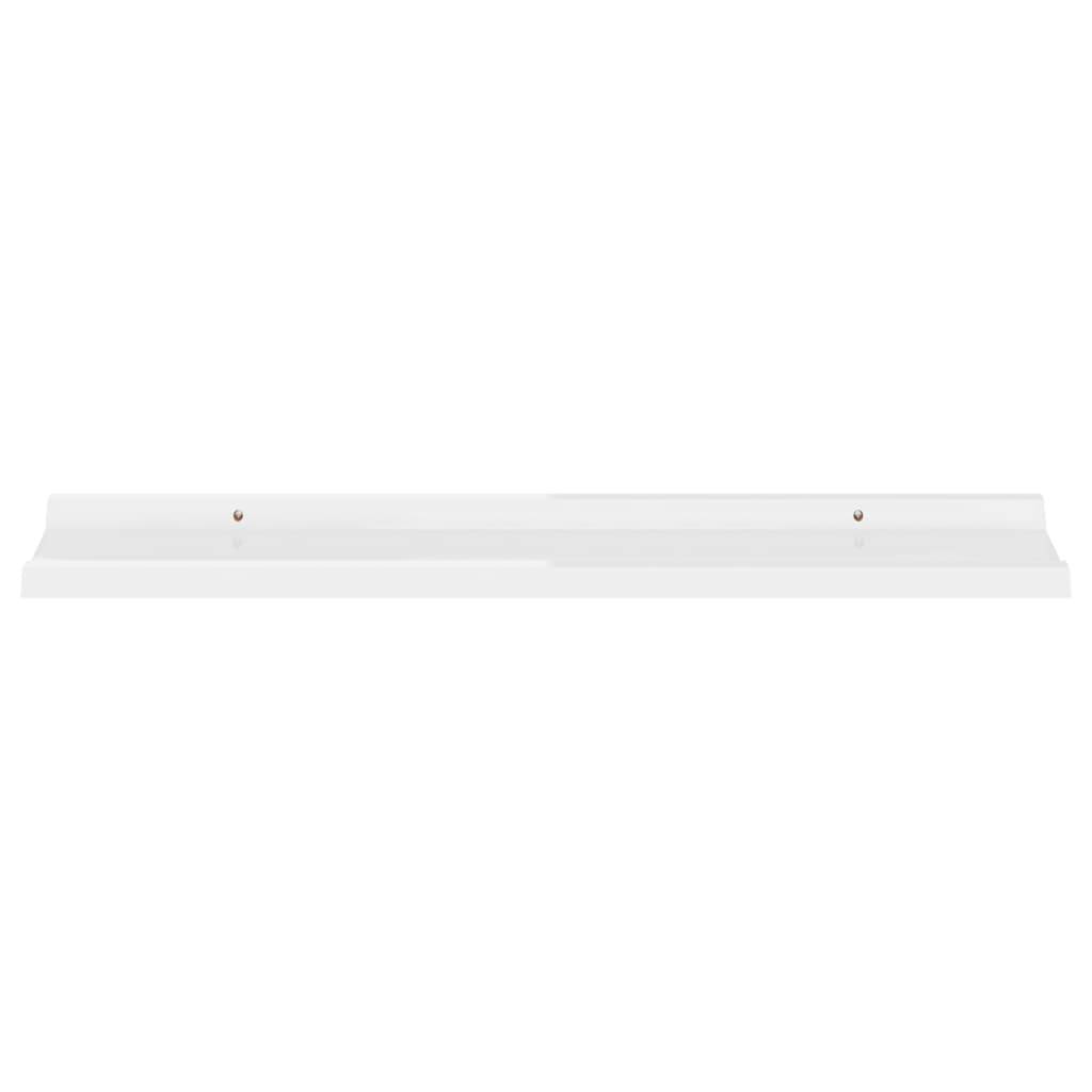 vidaXL Wandregale 4 Stk. Hochglanz-Weiß 80x9x3 cm