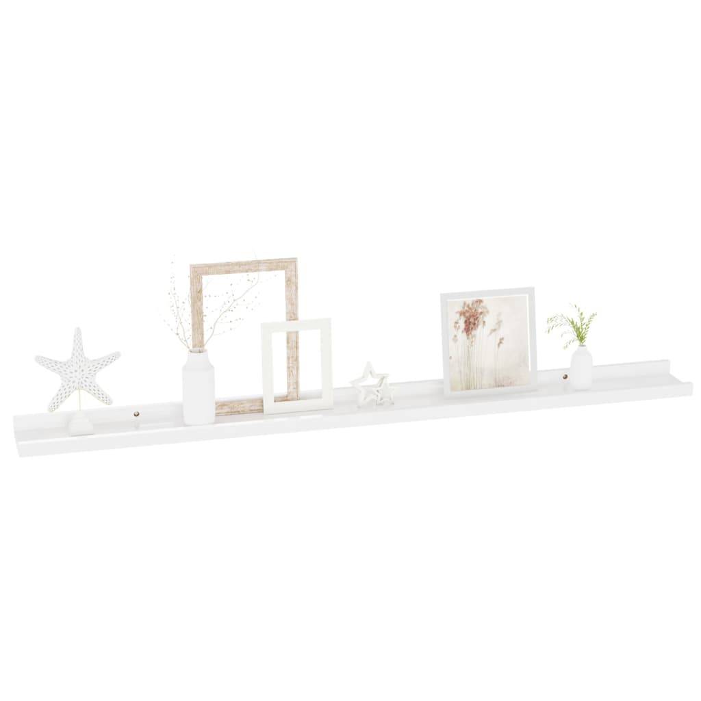 vidaXL Wandregale 4 Stk. Hochglanz-Weiß 100x9x3 cm