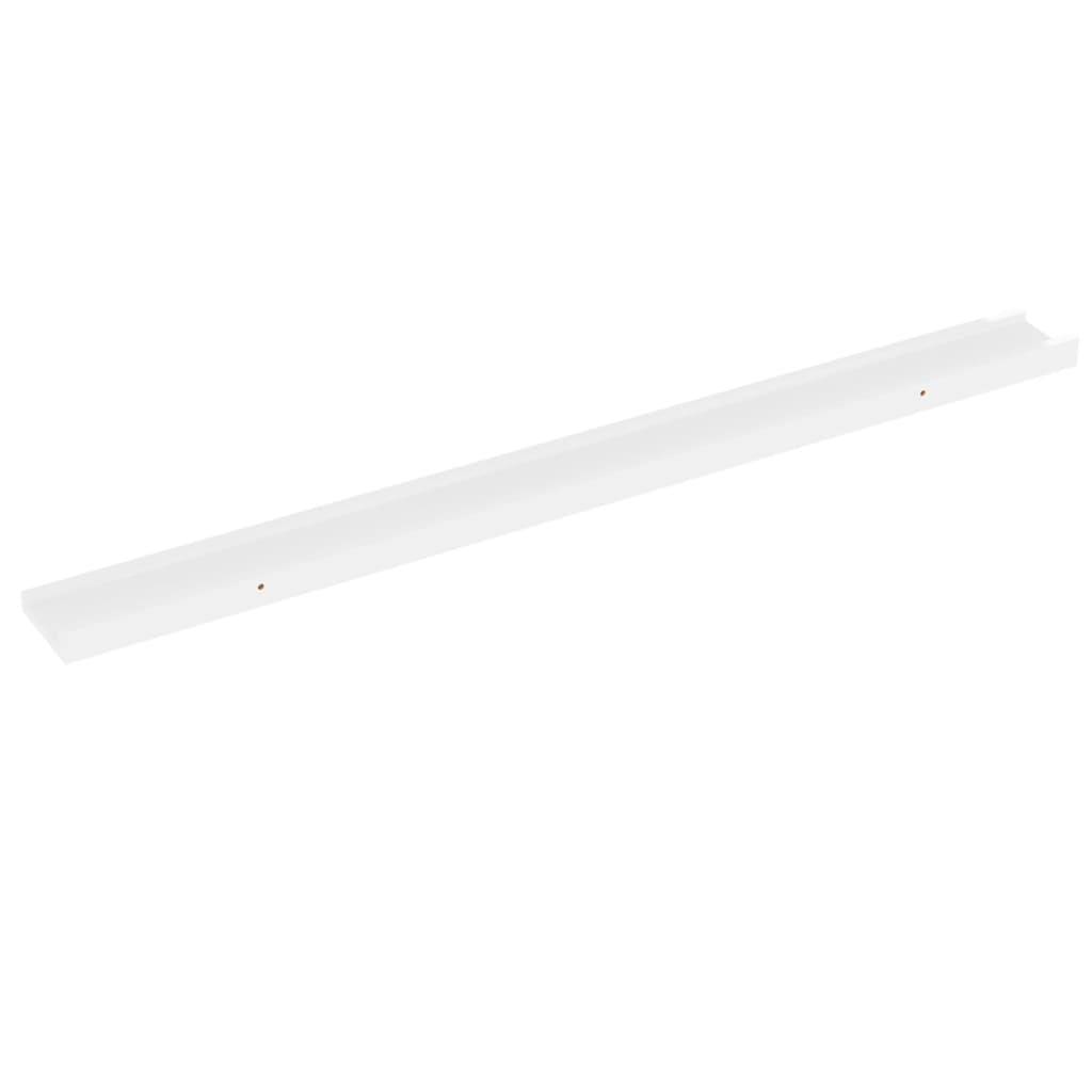 vidaXL Wandregale 4 Stk. Hochglanz-Weiß 100x9x3 cm