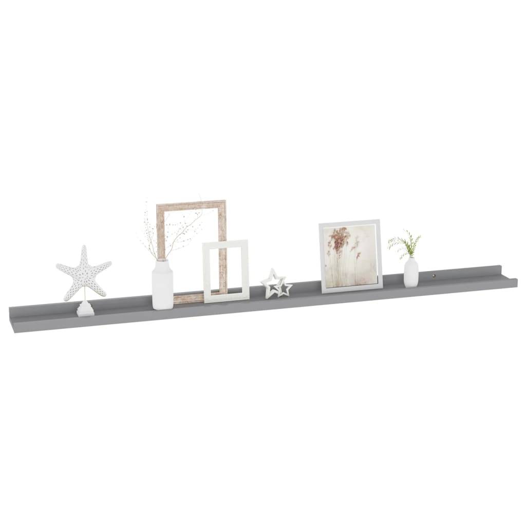 vidaXL Wandregale 4 Stk. Grau 115x9x3 cm