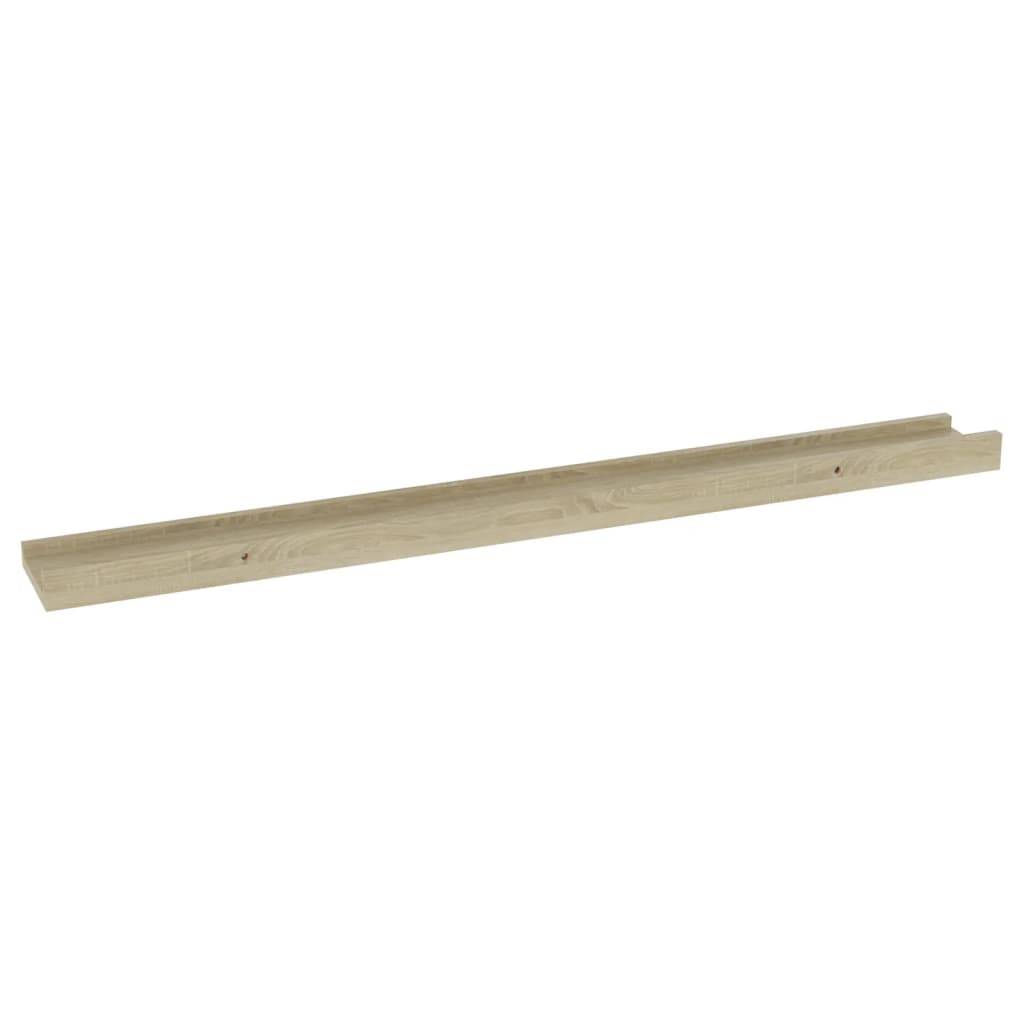 vidaXL Wandregale 2 Stk. Sonoma-Eiche 80x9x3 cm