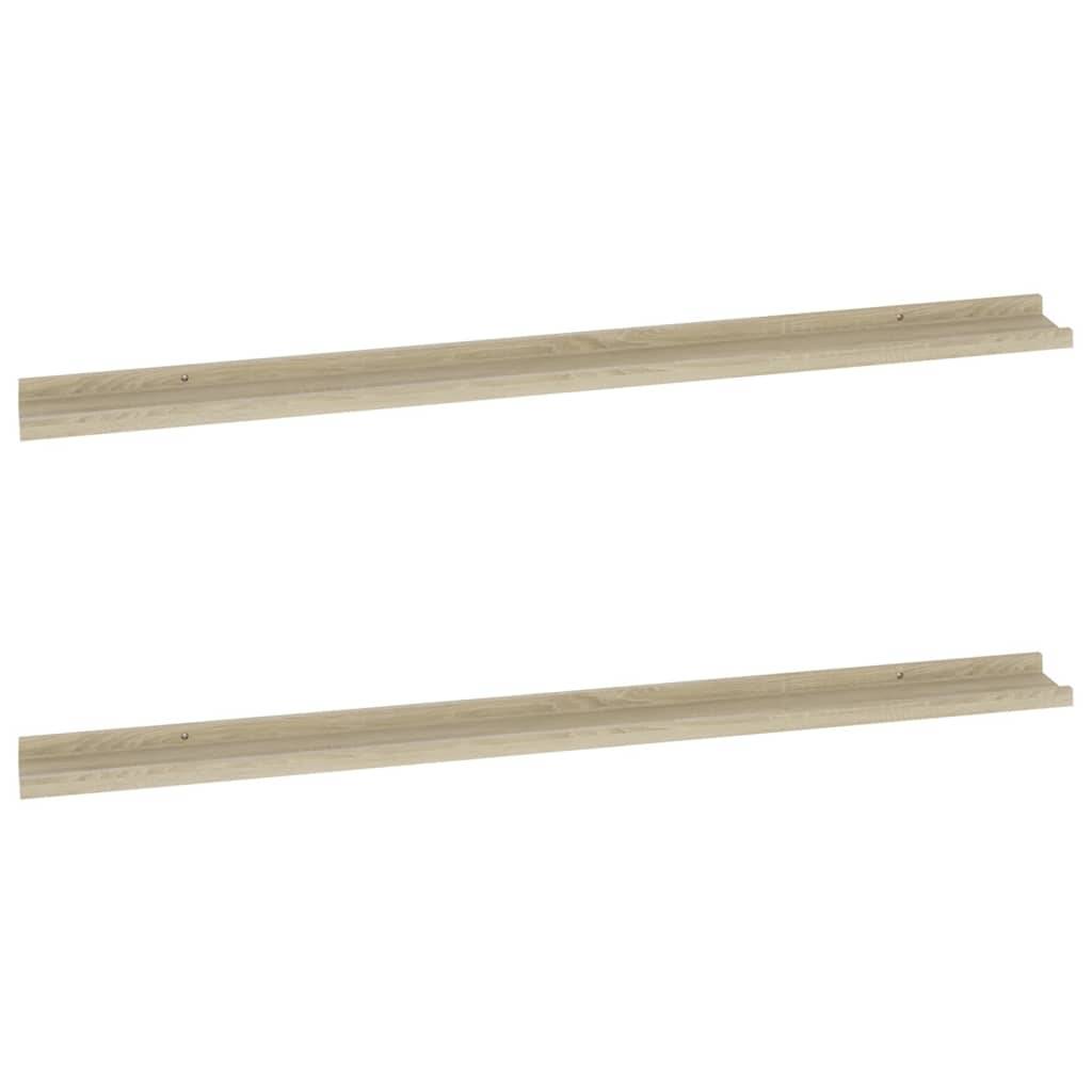 vidaXL Wandregale 2 Stk. Sonoma-Eiche 115x9x3 cm