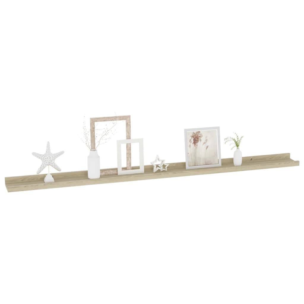 vidaXL Wandregale 2 Stk. Sonoma-Eiche 115x9x3 cm