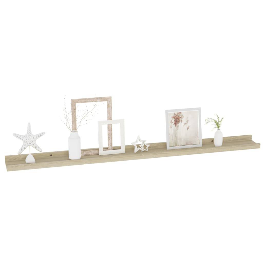 vidaXL Wandregale 4 Stk. Sonoma-Eiche 100x9x3 cm
