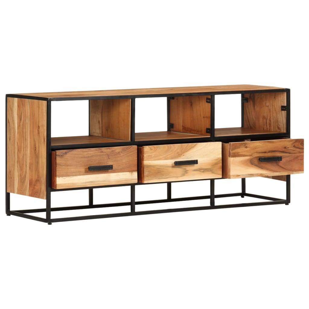 vidaXL TV-Schrank 110x30x45 cm Massivholz Akazie