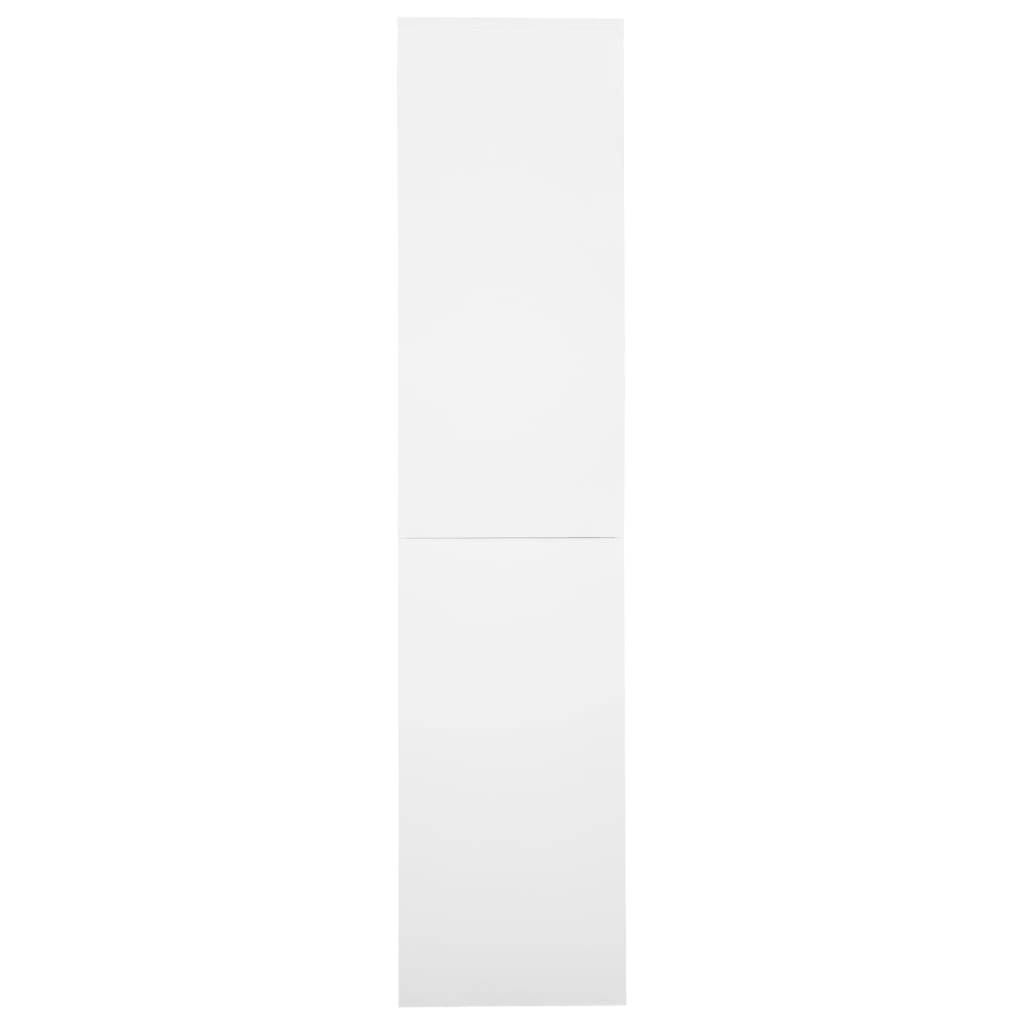 vidaXL Büroschrank mit Schiebetüren Weiß 90x40x180 cm Stahl