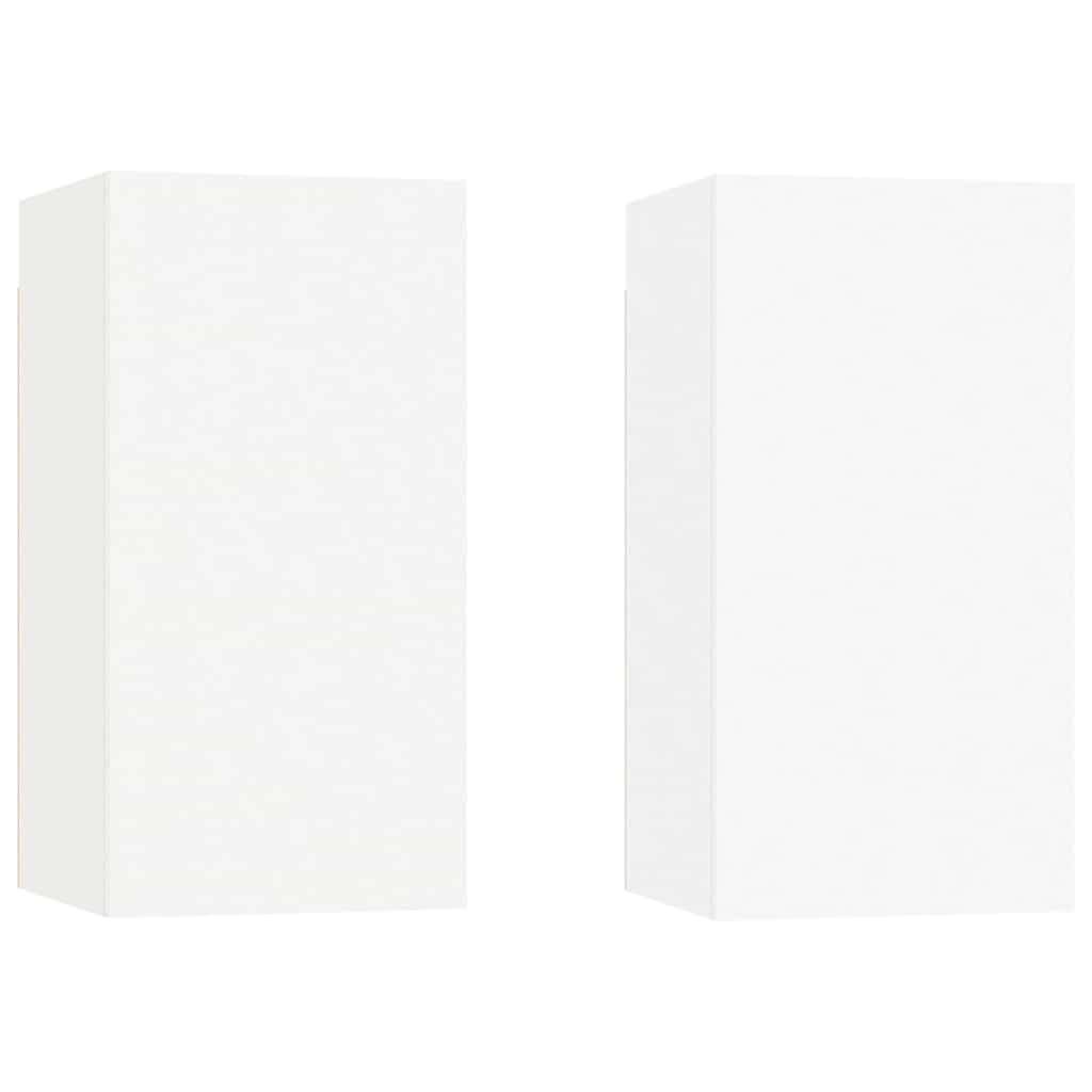 vidaXL TV-Schränke 2 Stk. Weiß 30,5x30x60 cm Holzwerkstoff