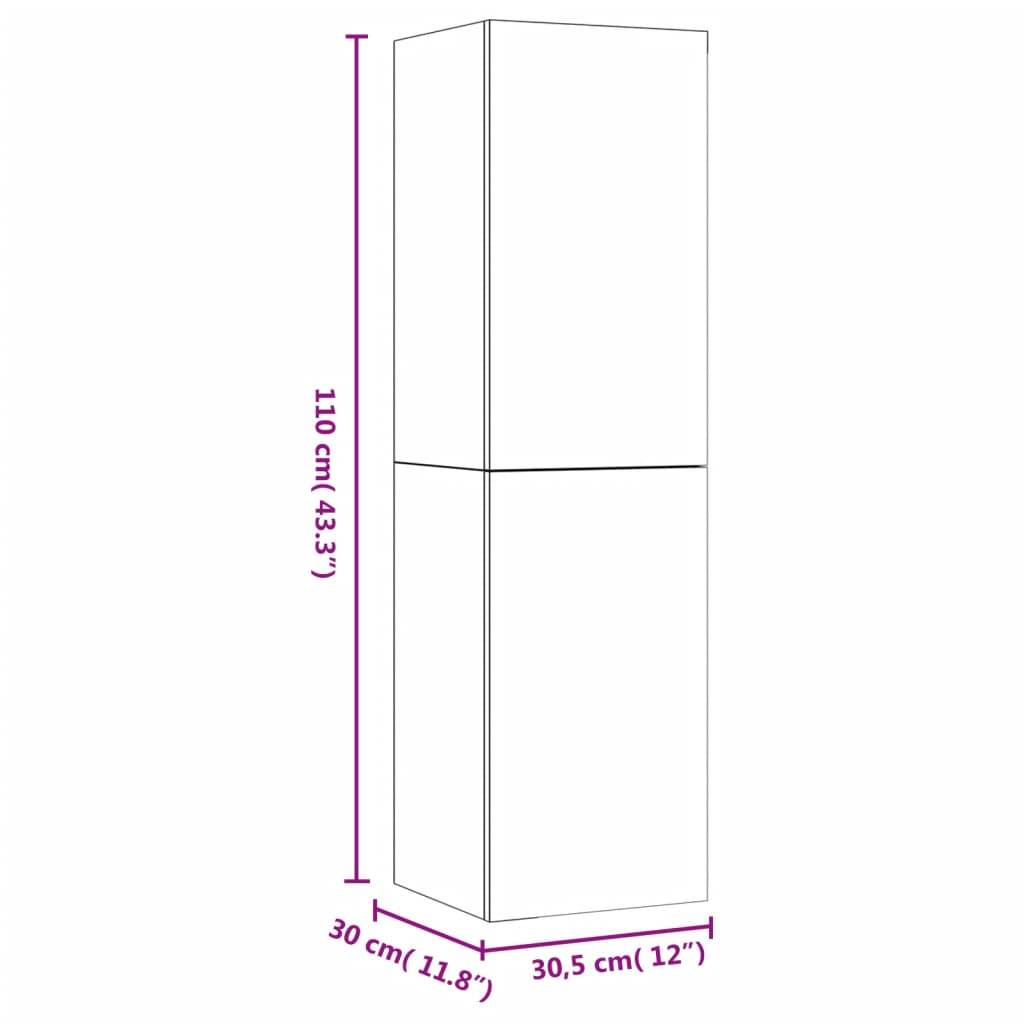 vidaXL TV-Wandschrank Grau Sonoma 30,5x30x110 cm