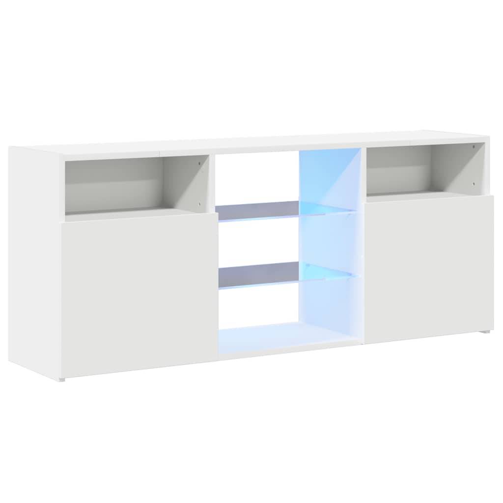 vidaXL TV-Schrank mit LED-Leuchten Weiß 120x30x50 cm