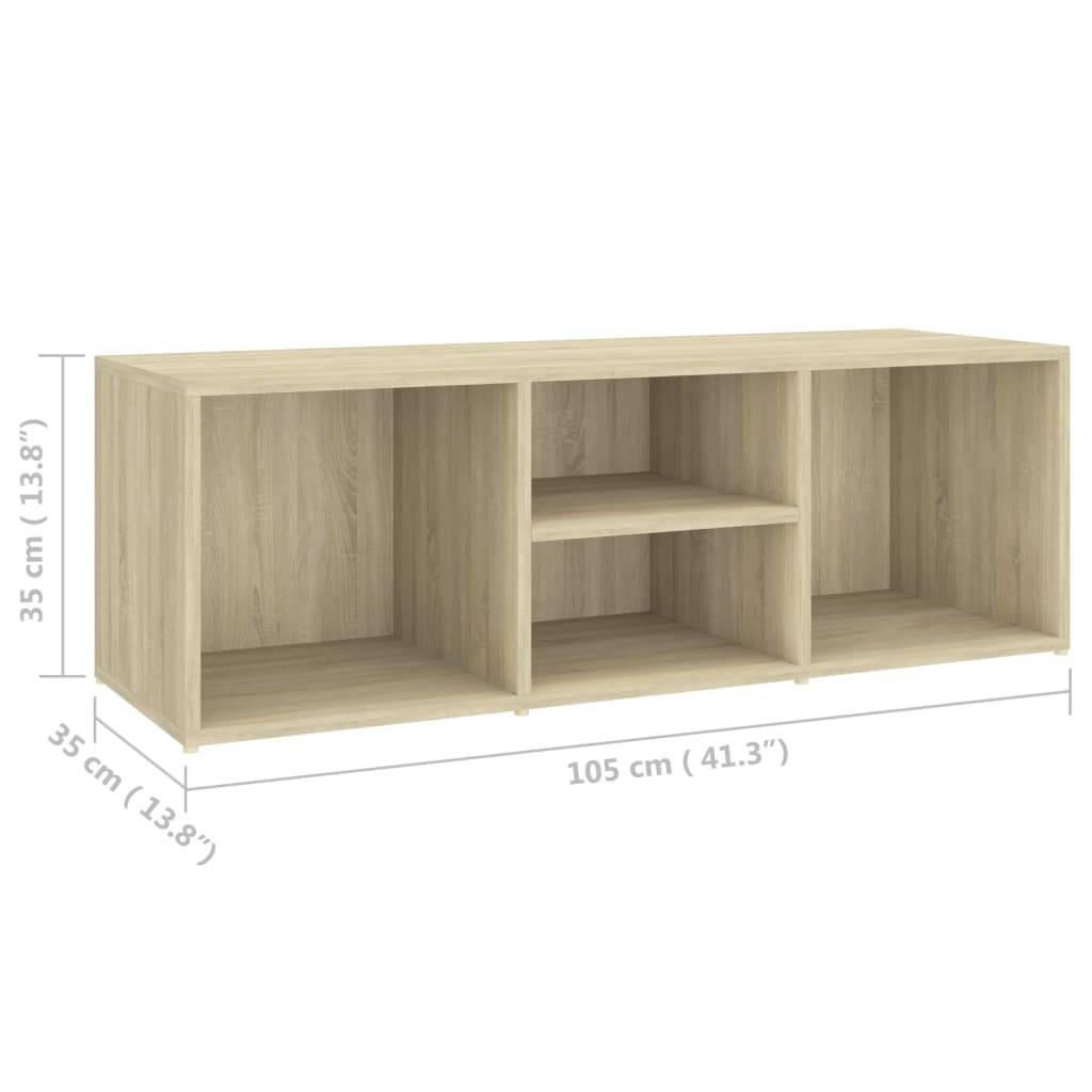 vidaXL Schuhbank Sonoma-Eiche 105x35x35 cm Holzwerkstoff