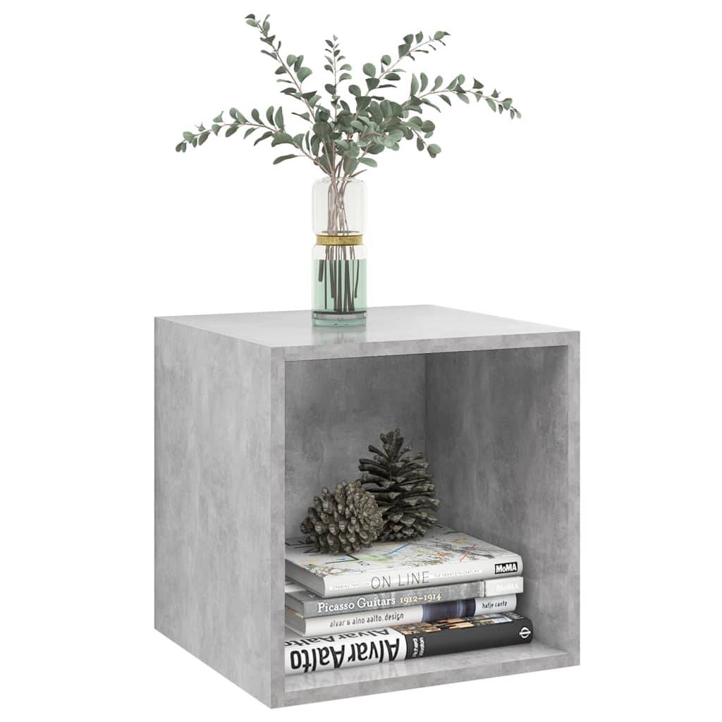 vidaXL Wandschränke 2 Stk. Betongrau 37x37x37 cm Holzwerkstoff