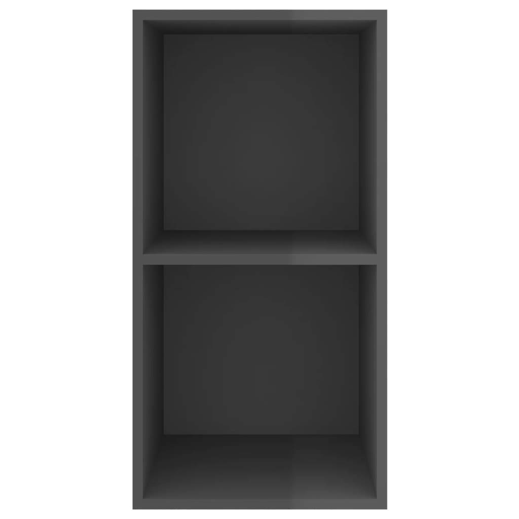 vidaXL TV-Wandschrank Hochglanz-Grau 37x37x72 cm Holzwerkstoff