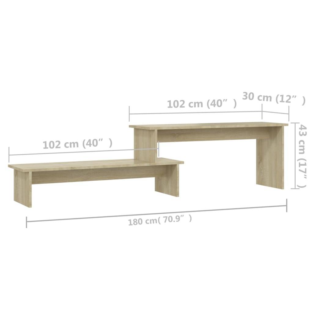 vidaXL TV-Schrank Sonoma-Eiche 180x30x43 cm Holzwerkstoff
