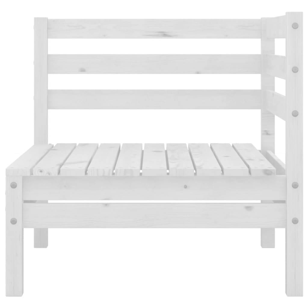 vidaXL 3-tlg. Garten-Lounge-Set Massivholz Kiefer Weiß
