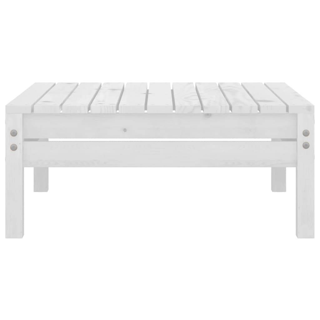 vidaXL Gartenhocker Weiß Massivholz Kiefer
